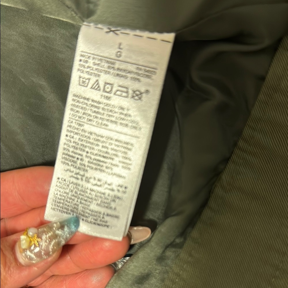 Old Navy Green Utility Jacket Durable Cotton Design - Picture 7 of 7
